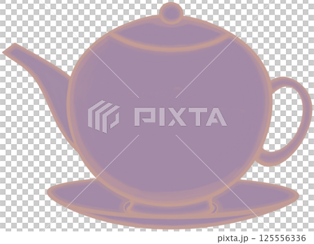 Lovely style and colors of purple ceramic teapot of hot coffee or tea or water. Lovely style and colors of purple ceramic teapot of hot coffee or tea or water. 125556336