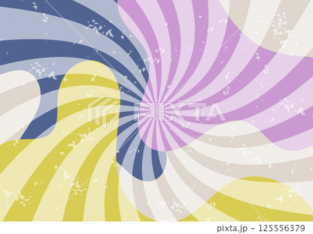 Radial horizontal textured backdrop. Abstract vector background with twisted spiral. 125556379