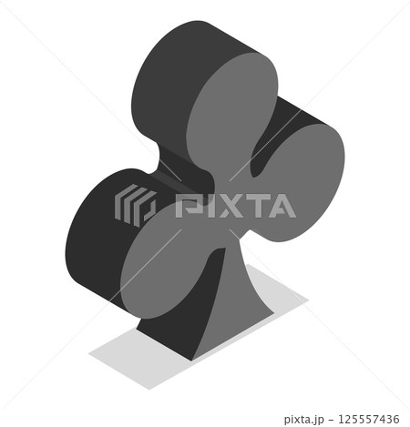 3D Isometric Flat Vector Set of Casino Elements, Casino Roulette, Playing card or Dice Game. Item 1 125557436