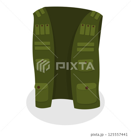 3D Isometric Flat Vector Illustration of Millitary Collection, Army Equipment. Item 15 125557441