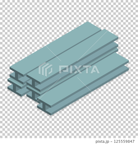3D Isometric Flat  Set of Building Materials. Item 3 125559847
