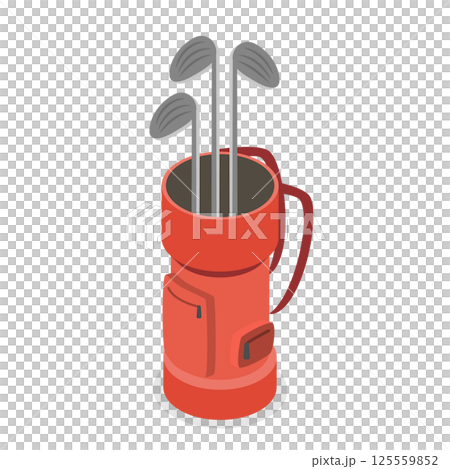3D Isometric Flat Set of Golf Equipment. Item 2 3D Isometric Flat Set of Golf Equipment. Item 2 125559852