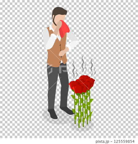 3D Isometric Flat Illustration of Allergic Reaction. Item 4 3D Isometric Flat Illustration of Allergic Reaction. Item 4 125559854