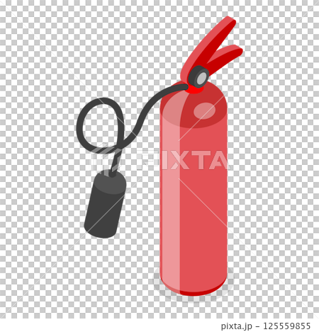 3D Isometric Flat Set of Fire Alarm Equipment. Item 1 3D Isometric Flat Set of Fire Alarm Equipment. Item 1 125559855