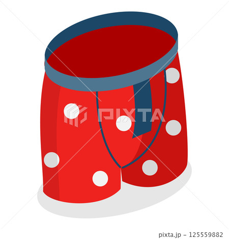 3D Isometric Flat  Illustration of Mens Underwear. Item 3 125559882
