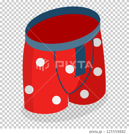 3D Isometric Flat  Illustration of Mens Underwear. Item 3 125559882