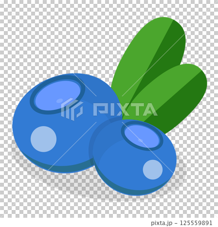 3D Isometric Flat  Set of Berries. Item 10 125559891