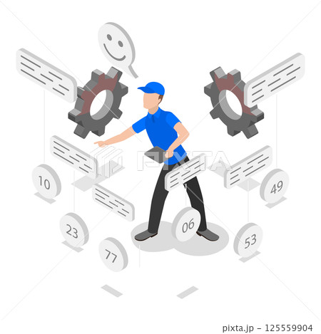 3D Isometric Flat  Illustration of Smuggling. Item 2 125559904