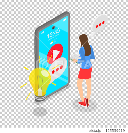 3D Isometric Flat  Illustration of Education. Item 2 125559919