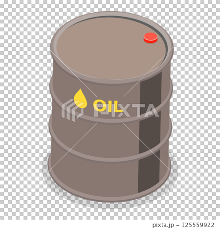 3D Isometric Flat Illustration of Gas Cylindrical Containers. Item 2 3D Isometric Flat Illustration of Gas Cylindrical Containers. Item 2 125559922