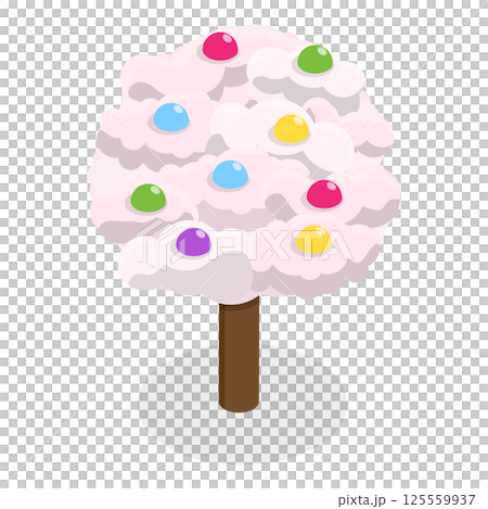 3D Isometric Flat Set of Fantasy Sweet Land Elements. Item 4 3D Isometric Flat Set of Fantasy Sweet Land Elements. Item 4 125559937