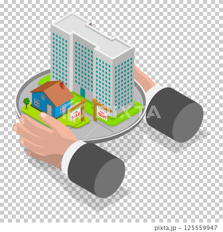 3D Isometric Flat Illustration of Real Estate. Item 2 3D Isometric Flat Illustration of Real Estate. Item 2 125559947