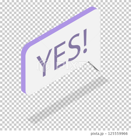 3D Isometric Flat  Set of Dialogue Speech Bubbles. Item 13 125559966