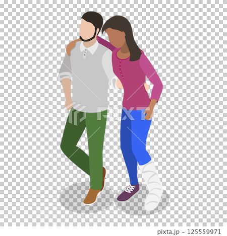 3D Isometric Flat  Illustration of Medical First Aid. Item 5 125559971