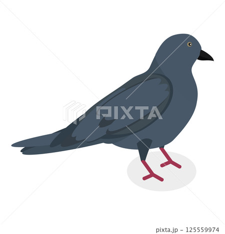 3D Isometric Flat  Set of City Birds. Item 2 125559974