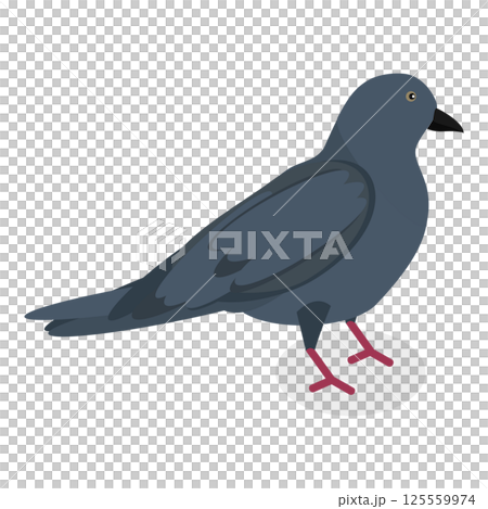 3D Isometric Flat  Set of City Birds. Item 2 125559974