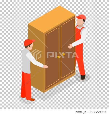 3D Isometric Flat Illustration of Furniture Designe and Assembly Service. Item 3 3D Isometric Flat Illustration of Furniture Designe and Assembly Service. Item 3 125559983