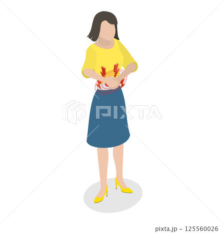 3D Isometric Flat  Set of Body Pain. Item 9 125560026