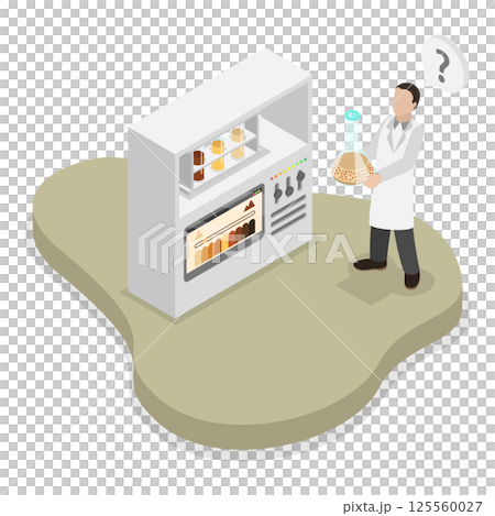 3D Isometric Flat  Illustration of Soil Analysis. Item 3 125560027
