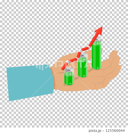 3D Isometric Flat  Illustration of Decarbonisation And Sustainability. Item 6 125560044