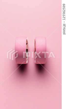 Minimalist matte silver jewelry set on mocha mousse background for elegant styling 125562509