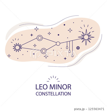 Leo Minor star constellation vector illustration 125563471