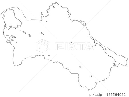 白地図　トルクメニスタン 125564032