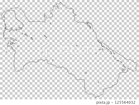 白地図　トルクメニスタン 125564032