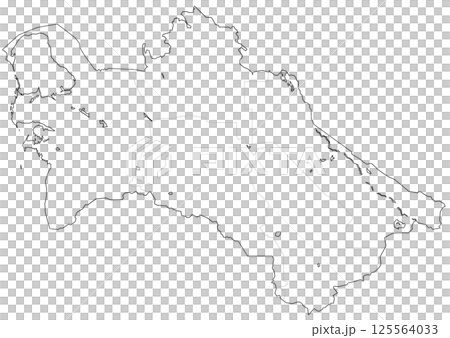 Blank map of Turkmenistan 125564033