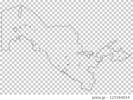 Blank map of Uzbekistan 125564034