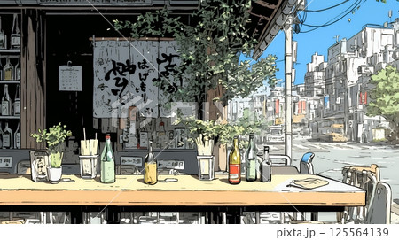 昭和のかおりが漂う町並みの立ち飲み屋