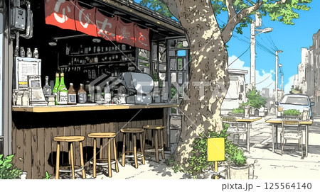 昭和のかおりが漂う町並みの立ち飲み屋