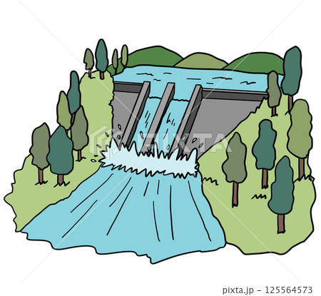 ダムのイラスト 125564573