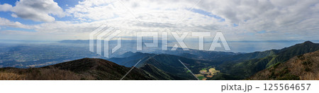高隈山地と麓の町並み 鹿児島の風景 高隈山地と麓の町並み 鹿児島の風景 125564657