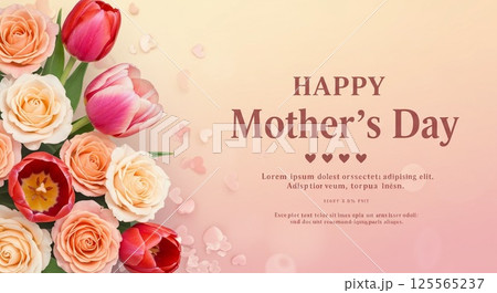 ハートが舞う花束デザイン ハートが舞う花束デザイン 125565237