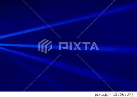 Blue light flare prism rainbow flares overlay effect on black background, light crossing crystals, prismatic sun catcher reflections rays. Abstract blurred colourful lens flare bokeh on dark 125565377