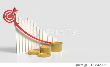 The Target and chart for Business concept 3d Rendering. The Target and chart for Business concept 3d Rendering. 125565660