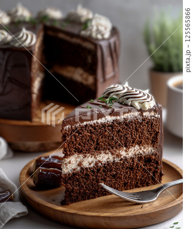 濃厚なチョコレートケーキ 125565866