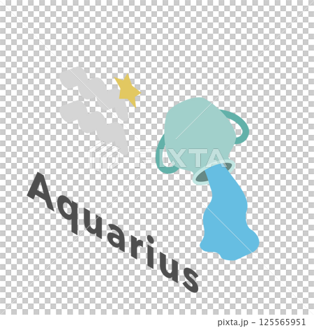 アイソメトリックイラスト：水瓶座 125565951