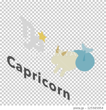 等距插圖： 摩羯座 125565954