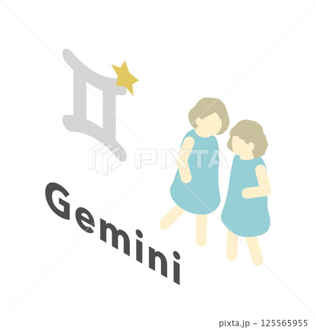 アイソメトリックイラスト：双子座 125565955