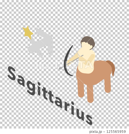 等距插圖：射手座 125565959