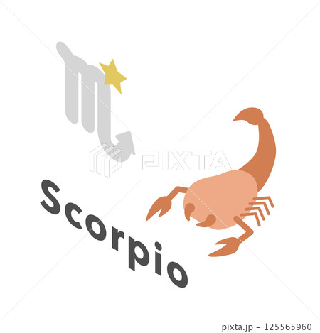 アイソメトリックイラスト：蠍座 125565960