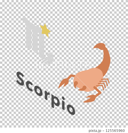 等距插畫: 天蠍座 等距插畫: 天蠍座 125565960