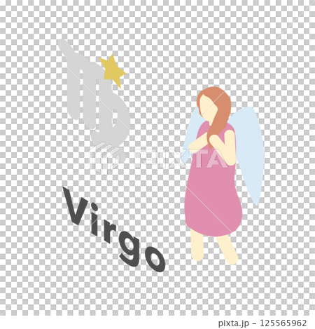 アイソメトリックイラスト：乙女座 125565962