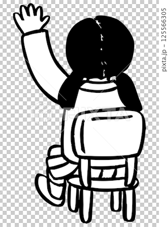 Vector illustration of a girl sitting on a chair 125566305