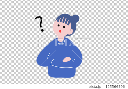 腕組みをする女性 125566396