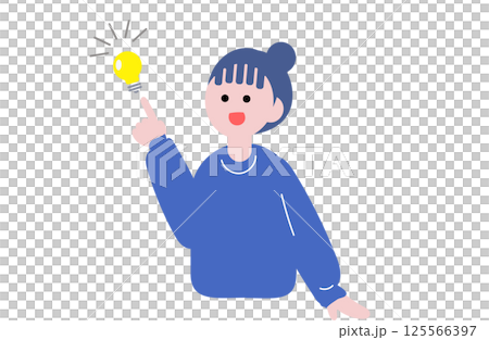 Illustration of a flashing woman Illustration of a flashing woman 125566397