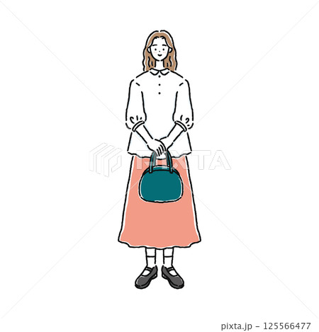 ナチュラルファッションの女性 125566477