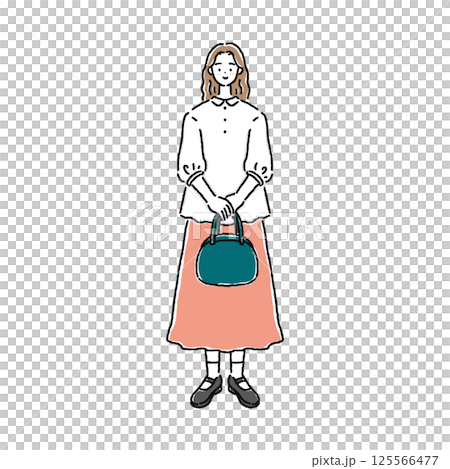 ナチュラルファッションの女性 125566477